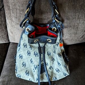 Dooney & Burke bucket bag with matching wallet